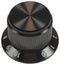 VISHAY ACCKMS1916NGJ14 Knob, Metallic, Black, Skirted Shaft, 6.35 mm, Aluminium, Round Skirted with Graduation to 10