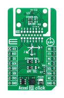 MIKROELEKTRONIKA MIKROE-6410 Add-On Board, Accel 31 Click, BMA580, Triaxial Low-G Accelerometer, I2C, SPI, 3.3V