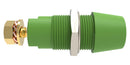 SCHUTZINGER 99023243 Banana Test Connector, 4mm Dia, Jack, Panel Mount, 32 A, 1 kV, Gold Plated Contacts, Green