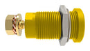 SCHUTZINGER 99023254 Banana Test Connector, 4mm Dia, Jack, Panel Mount, 32 A, 1 kV, Gold Plated Contacts, Yellow