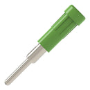 SCHUTZINGER 99022631 Banana Test Connector, 2mm Dia, Jack, Panel Mount, 10 A, 60 VDC, Nickel Plated Contacts, Green