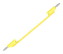 SCHUTZINGER 99010760 Banana Test Lead, 4mm Banana Plug, Stackable, 4mm Banana Plug, Stackable, 3.3 ft, 1 m, Yellow