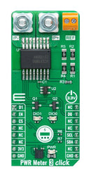 MIKROELEKTRONIKA MIKROE-6257 Add-On Board, PWR Meter 3 Click, ACS37800KMACTR-030B3-I2C, Power Monitoring Solution, I2C, 3.3V
