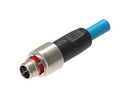 LUMBERG AUTOMATION RP12M-MSSV8X-0552-0300 Sensor Cable, Railway Push Pull, X Code, M12 Plug, Free End, 8 Positions, 3 m, 9.8 ft