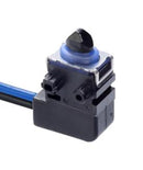 ARATAS D2EW-B03MLS Microswitch, Post Mount Structure, Ultra Subminiature, Pin Plunger, SPST-NO, Wire Leaded, Left Side