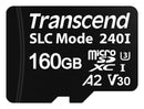 TRANSCEND TS160GUSD240I Flash Memory Card, MicroSDXC Card, UHS-I, Class 2, Class 30, 160 GB