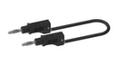 CAL TEST ELECTRONICS CT2131-50-0 Banana Test Lead, 18 AWG, 4mm Banana Plug, Stackable, 4mm Banana Plug, Stackable, 19.7 ", 500 mm