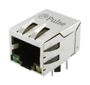 PULSE ELECTRONICS JXD0-9011NL Modular Connector, G/Y & G/Y, Latch Down, RJ45 Jack, 1 x 1 (Port), 8P8C, Through Hole Mount