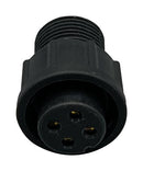 NORCOMP 868-04A-203R001. CIRCULAR CONNECTOR, RCPT, 4POS, SOLDER