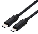 ROLINE 11.02.9082 USB Cable, Type C Plug to Type C Plug, 1 m, 3.3 ft, USB 4.0, Black, E-Marked Cable