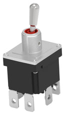 TE CONNECTIVITY - ALCOSWITCH DST12DS354 Toggle Switch, Sealed, On-None-On, DPDT, Non Illuminated, DST Series, Panel Mount, 12 A