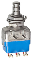 APEM 13435WAD2 Pushbutton Switch, 13000 Series, 6.5 mm, SPDT, On-(On), Plunger for Cap