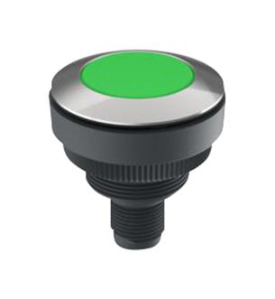 RAFI 1.11.011.001/0550 Industrial Pushbutton Switch, RAMO 30 T Series, 30.3 mm, SPST-NO, Momentary, Round, Green