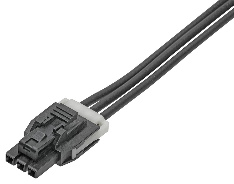 MOLEX 145130-0301 Cable Assembly, Nano-Fit Receptacle to Nano-Fit Receptacle, 3 Ways, 2.5 mm, 1 Row, 150 mm, 5.9 "
