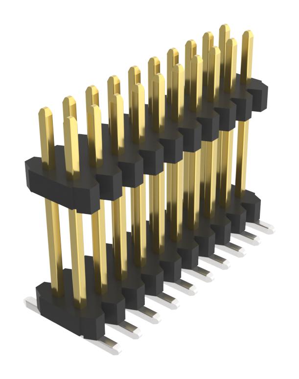 AMPHENOL COMMUNICATIONS SOLUTIONS 10170636-01E520ALF Pin Header, Board-to-Board, 1.27 mm, 2 Rows, 20 Contacts, Surface Mount Straight