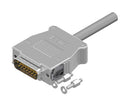 AMPHENOL CONEC 16-512400 Micro D Cable Assembly, SnapLock, D-Sub Plug to Free End, 15 Ways, 32.15 ft, 3 m, Grey