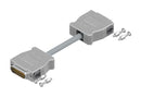 AMPHENOL CONEC 16-512420 Micro D Cable Assembly, SnapLock, D-Sub Plug to D-Sub Receptacle, 15 Ways, 5.9 ft, 1.8 m, Grey