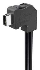 AMPHENOL COMMUNICATIONS SOLUTIONS ND9ACJ2A0AF Ethernet Cable, Upward Bend, Cat6a, 90° IX Type A Plug to Free End, FTP (Foiled Twisted Pair), Grey