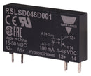CARLO GAVAZZI RSLSD048M001 Solid State Relay, Ultra Slim, SPST-NO, 100 mA, 48 VDC, Socket, Through Hole, Plug In, PC Pin