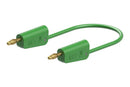 STAUBLI 64.1033-10025 Banana Test Lead, 30 VAC, 4mm Stackable Banana Plug, 4mm Stackable Banana Plug, 3.3 ft, 1 m, Green
