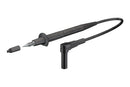 STAUBLI 66.9008-10021 Test Tip Probe, 4mm, Test Tip Probe, 4mm Right Angle Banana Plug, Shrouded, 3.3 ft, 1 m, Black