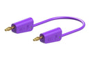 STAUBLI 64.1033-20026 Banana Test Lead, 30 VAC, 4mm Stackable Banana Plug, 4mm Stackable Banana Plug, 6.6 ft, 2 m, Violet