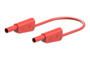 STAUBLI 66.2013-10022 Banana Test Lead, 4mm Stackable Banana Plug, Shrouded, 4mm Stackable Banana Plug, Shrouded