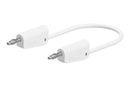 STAUBLI 64.1030-20029 Banana Test Lead, 30 VAC, 4mm Stackable Banana Plug, 4mm Stackable Banana Plug, 6.6 ft, 2 m, White