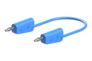 STAUBLI 64.1034-10023 Banana Test Lead, 4mm Stackable Banana Plug, 4mm Stackable Banana Plug, 3.3 ft, 1 m, Blue, 32 A