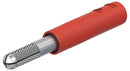 STAUBLI 24.0163-22 ADAPTER, 4MM PIN-SKT, 25A, 1KV, RED
