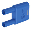 STAUBLI 66.4010-23 Banana Test Connector, 32A, 1KV, Blue, Plug, Cable Mount, 32 A, 60 VDC, Nickel Plated Contacts