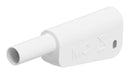STAUBLI 66.2018-29 Banana Test Connector, 4mm, Plug, Cable Mount, 19 A, 1 kV, Nickel Plated Contacts, White