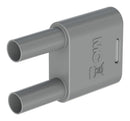 STAUBLI 66.4010-28 Banana Test Connector, 32A, 1KV, Grey, Plug, Cable Mount, 32 A, 1 kV, Nickel Plated Contacts, Red