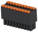 TE CONNECTIVITY - BUCHANAN 1-2842487-0 Pluggable Terminal Block, Black, 3.5 mm, 20 Ways, 24 AWG, 16 AWG, 1.3 mm², Push In