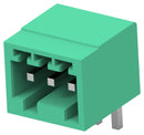 TE CONNECTIVITY - BUCHANAN 2842530-3 Terminal Block, 1Row, Green, Header, 2.5 mm, 3 Ways, 4 A, 150 V, Through Hole Right Angle