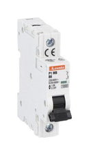 LOVATO ELECTRIC P1MB1PB06 Thermal Magnetic Circuit Breaker, B Trip Curve, IP20/10 kA, P1MB Series, 6 A, 1 Pole, 80 V, 230 V