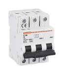 LOVATO ELECTRIC P1MB3PC16 Thermal Magnetic Circuit Breaker, C Trip Curve, IP20/10 kA, P1MB Series, 16 A, 3 Pole, 400 V