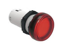 LOVATO ELECTRIC LPMLB4 LED Panel Mount Indicator, Screw Terminal, Monoblock, Red, 24 V, 22 mm, IP20, IP66, IP67, IP69K