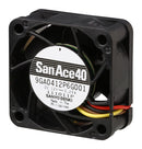SANYO DENKI 109P0424F601 DC Axial Fan, 24 V, Square, 40 mm, 20 mm, Ball Bearing, 6.5 CFM
