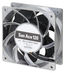 SANYO DENKI 9HV1248P1H001 DC Axial Fan, 48 V, Square, 120 mm, 38 mm, Ball Bearing, 254 CFM