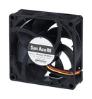 SANYO DENKI 9RA0824G4001 DC Axial Fan, 24 V, Square, 80 mm, 25 mm, Ball Bearing, 49.4 CFM