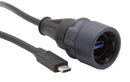 BULGIN LIMITED PXP6040/AC/3M00 USB Cable, 30V, 1A, Push-Twist, Type C Plug to Sealed Type A Plug, 3 m, 9.8 ft, USB 3.0, Black