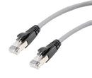 L-COM TRD626ASR-GRY-25F Ethernet Cable, 10 Gigabit, 26AWG, Cat6a, RJ45 Plug to RJ45 Plug