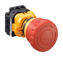 IDEC XW1E-BV404MFR Emergency Stop Switch, Non Illuminated, 4PST-NC, Pushlock Pull/Turn Reset, Screw, 5 A, 125 V