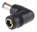 MEAN WELL DC PLUG-P1J-P1MR Power DC Adapter, Jack to Plug, Black, 2.5mm x 5.5mm x 11mm, Right Angle