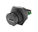 SAMTEC BRU-C-S-RA-P USB Sealed Connector, USB Type C, USB 3.2, Receptacle, 24 Position, Cable Mount, IP67