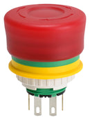IDEC XW1E-LV3SG02QBTR Emergency Stop Switch, 22mm, Red Button, DPST-NC, Pushlock Pull/Turn Reset
