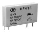 HONGFA HF41F/24-ZT Power Relay, Subminiature, SPDT, 24 VDC, 6 A, HF41F Series, Through Hole, Non Latching