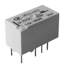 HONGFA HFD3-V/5 Signal Relay, 5 VDC, DPDT, 4 A, HFD3-V Series, Through Hole, Non Latching