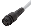 BULGIN LIMITED PXP4001/002/03P Circular Cable Assembly, Circular Plug to Free End, 3 Ways, 6.6 ft, 2 m, Grey